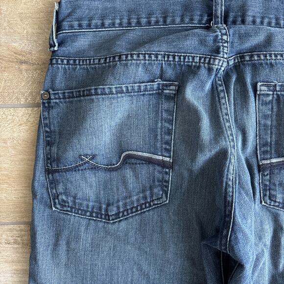 7 For All Mankind Womens Size 32 Jeans Bootcut 100% Cotton Medium Wash Wide Leg - Picture 10 of 16